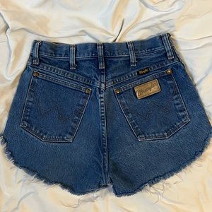 High Waisted Wrangler Jean Shorts